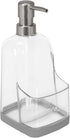 Spectrum Cora Kitchen Soap Dispenser with Sponge Holder for Kitchen Sink Organization,
