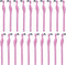 MIAO YUAN 20PCS Cute Pink Flamingo Gel Pens, Black Ink, Great Party and School Supplies for Child and Women