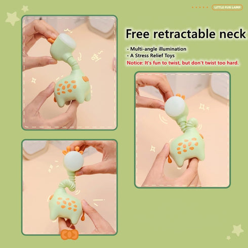 Cute Giraffe Night Light - USB Rechargeable Bedside Lamp for Kids