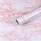 practicalWs 15.7in x 236.2in Self-Adhesive White/Pink Marble Wallpaper, Removable Decor for Countertops