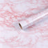 practicalWs 15.7in x 236.2in Self-Adhesive White/Pink Marble Wallpaper, Removable Decor for Countertops
