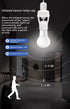 E26 E27 (1) Infrared Motion Sensor Light Socket Screw in Adapter for Automatic Light Control, Easy Install