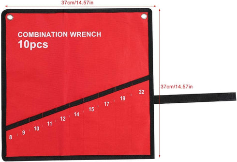 Wrench Roll Up Pouch, Tools Storage Bag, Multi Pocket Roll Up Tools Storage Bag Spanner Plier Wrench Holder Canvas Organizer(10 mouths)
