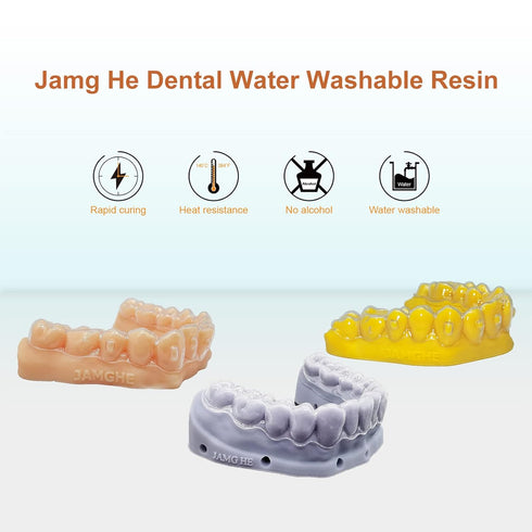 Rapid UV-Curing Resin 405nm, Dental Model Resin for Orthodontic Brace Water Washable with Lower Shrinkage & High Presicion Beige 500G…