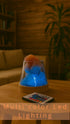 Mystic Romance Himalayan Salt Lamp Rechargeable, Pink Himalayan Salt Crystal Lamp in Glass, Color Changing Cordless
