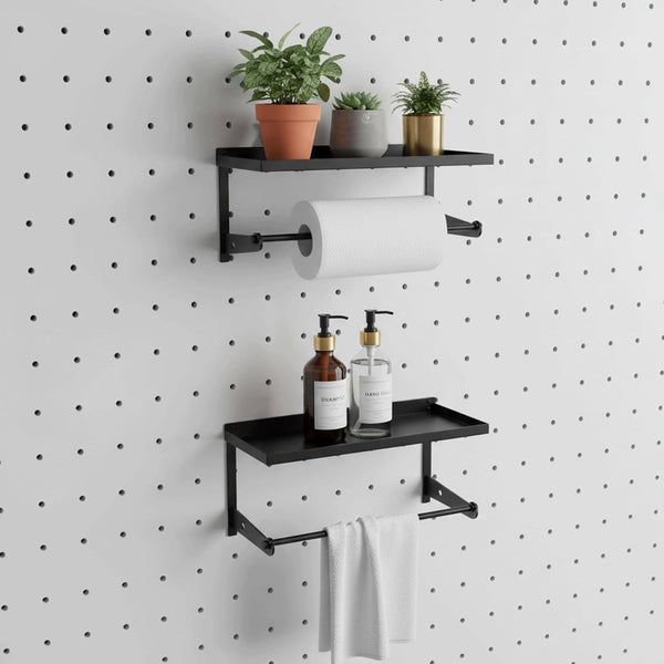 2 Pack Paper Towel Holder for Pegboard, Pegboard Paper Towel Holder with