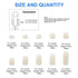 Glaks 150Pcs Nylon Round Spacer Assortment Kit, 10 Sizes, OD 11mm ID 6.2mm for M6 Screws, Nylon Standoff