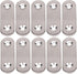 BQLZR 10 Pack Stainless Steel 2 Holes Flat Corner Brace Plate Connector, 47x15.5x5mm