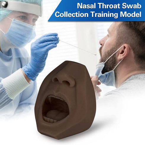 SimCoach Nasal Swab and Throat Swab Test Training Model, Swab Collection Simulator for Practice (Black)