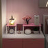 ELITEROO 2 Tier Desktop Shelf - Independent Stackable Desk Stand, Adjustable Freestanding Mini Bookshelf, Pink