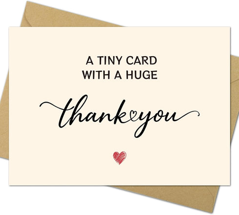 MIXVOVA Thank You Cards with Envelopes, 25 Pack 350GSM, Business, Graduation, Baby Shower