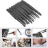 Utoolmart 3Pcs Black Plastic Anti-static Tweezers, Precision Slant Point Tip for DIY Beauty Craft Repair Tool