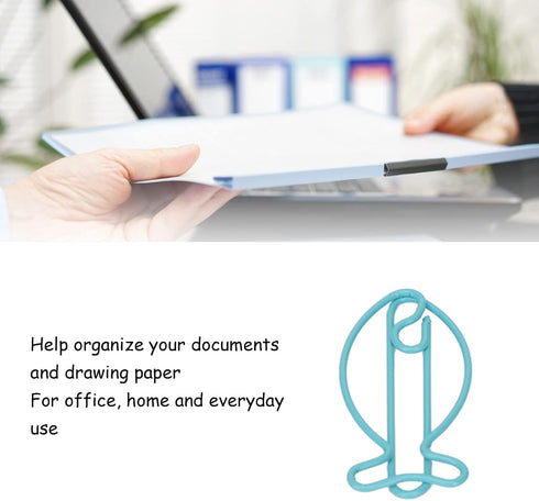 Jeanoko 100pcs Fish Shape Metal Paper Clips, Portable Office Clips for Document Organizing and File Classification