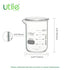 Utile 6pcs Heavy Duty Glass Beakers, 250ml (8.5oz), Borosilicate 3.3 Glass with Printed Graduation