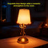 11.81in Small Bow Table Lamp, Rechargeable Cute Coquette Bow Table Lamp with Fabric Shade Bedside Light Desk Lighting