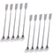 TIHOOD 10PCS 2 in 1 Stainless Steel Lab Spoon Spatula, Laboratory Sampling Mixing Spoon