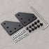 2020 Corner Bracket Connectors 6mm Slot L Shape Joint Plates, 5 Hole, 6 Sets for 2020 Series (L Black)