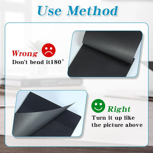 Black Sticky Notes, 4x6 Post It Notes with 2 Metallic Pens, Large Black Post It Notes for School Home Office