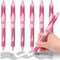M&G 6 PCS Retractable Erasable Gel Pens, Black Ink Gel Pens for Note Taking and Crossword Puzzles