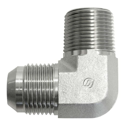 Brennan 2501-06-06-FG Forged Steel JIC Flared Tube Fitting, 90 Degree Elbow, 3/8" Tube OD JIC Male