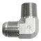 Brennan 2501-06-06-FG Forged Steel JIC Flared Tube Fitting, 90 Degree Elbow, 3/8" Tube OD JIC Male