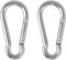 CNBTR 2 PCS 304 Stainless Steel Spring Snap Hook M8, 3.18 Inch Heavy Duty for Keys, Camping, Fishing, Hiking