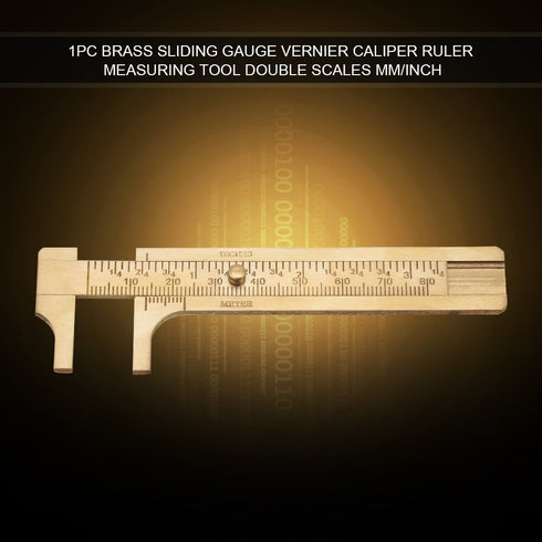 Brass Mini Vernier Caliper Double Scales, Sliding Gauge Ruler Measuring Tool for Jewellery Measurement (80mm)