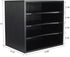 PAG Mail Sorter Organizer, Wood Countertop Literature Organizer, 4 Compartments for Office Supplies, Desktop File