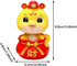 Fenteer 2025 Retro Wooden Remote Control Holder and Chinese New Year Snake Statue Organizer for Table Nightstand Office