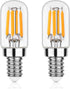 Dimmable Salt Lamp Bulbs E12 LED Night Light Bulbs 40 Watt Equivalent 4W, 2200K Warm White, 350LM, 2 Pack