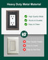 4-Pack Decorator Outlet Cover Plate, Decorative Switch Plates, Aged Bronze Metal Wall Plates for Electrical Outlets