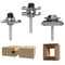45 Degree Lock Miter Router Bit 1/4 Shank 3-Piece Set: Tongue &