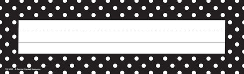 Teacher Created Resources Black Polka Dots Name Plates, 4001 Small