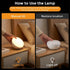 2700K 2200mAh SEENSINY Gravity Sensor Cordless Table Lamp - Warm Light Rechargeable Battery Operated, Portable Mini