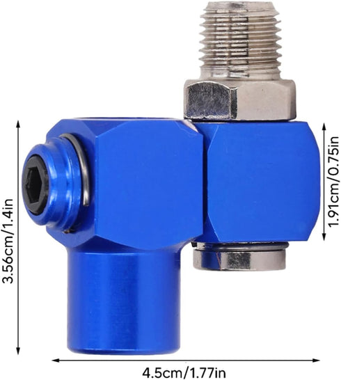 4Pcs 360 Degree Swivel Air Hose Connector 1/4 Industrial Air Fittings and Pneumatic Tool Adapter Air Hose Joint Coupler by GLSJA