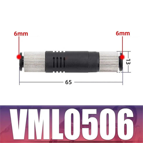 RQNKJJCE 1pc VML05-06 VML05-08 ZV-04 ZV-06 ZV-08(VML05-06) Tubular Vacuum Generator High Vacuum High Flow Tube Negative