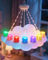 SoulBay 12pcs 1.57" Flameless Candles Color Changing Rechargeable, LED Flickering Tea Lights Votives Candle