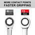 Jetech Ratcheting Combination Wrench, Industrial Grade Gear Spanner, 12-Point Design, SAE 7/16"