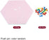 PATIKIL Hexagon Felt Board Tiles, 4 Pack Self Adhesive Moon Wall Pin Bulletin Board with Push Pins for Decor
