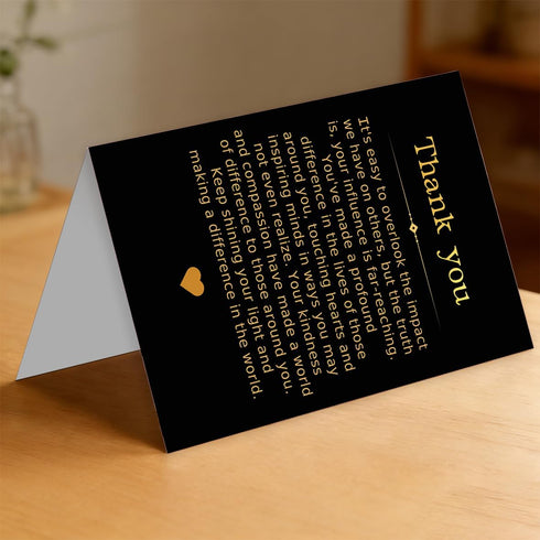 Bestmelo Thank You Card, Appreciation Card, Thank You Gift with Premium Kraft Envelope and Gold Seal Sticker