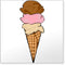 CafePress Three Scoop Ice Cream Cone Sticker Square Bumper Sticker Car Decal