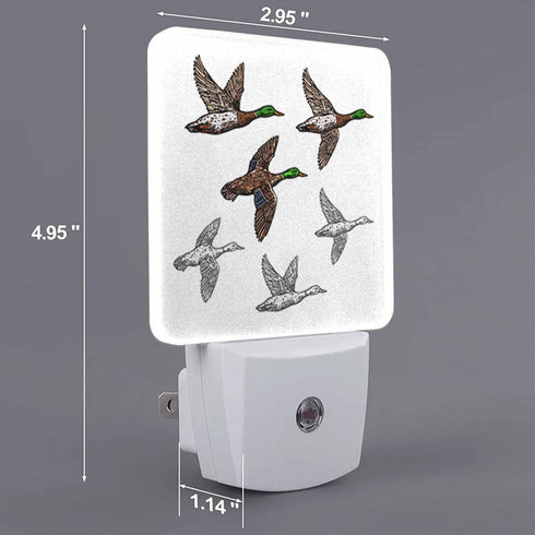 Chrobak LED Night Light Plug into Wall with Dusk to Dawn Light Sensor White Energy Efficient Duck Mallard Wild Bird