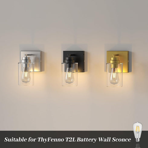Bulbs 3.7-5V 2 Pack,3.7-5V,ST64,E26 Office2700K 400 LED for Home, Lumen,Suitable for Battery Operated Wall sconces(Only