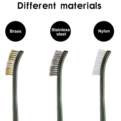 9 Pieces Mini Wire Brush Set - Scratch Wire Brushes for Detailing, Cleaning, Welding Slag, and Rust Removal