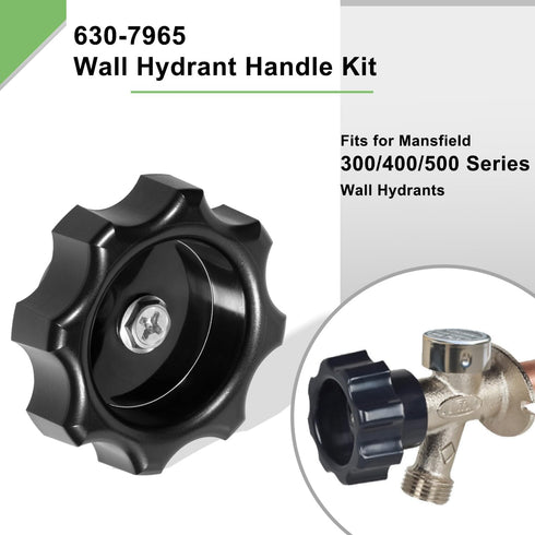 Bonbo Replacement for 630-7965 Wall Hydrant Handle Kit, for 300/400/500 Series Mansfield Wall Hydrant, Wheel Shaped Handle by Bonbo