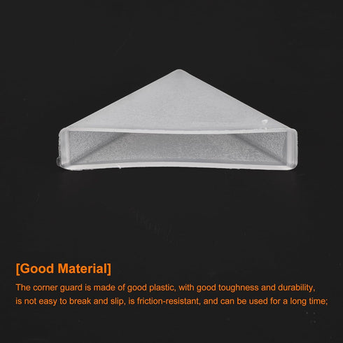 8Pcs 12x66mm uxcell Plastic Corner Protectors Triangle Shape Glass Corner Guards Cushion for Corner Protection