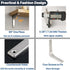 4 Inch 4 Inch, 4Pcs SAYAYO Heavy Duty Floating Shelf Bracket x Stainless Steel Wall Shelf Brackets & Supports Brushed
