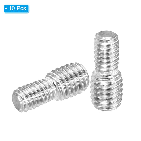 PATIKIL M4x6mm to M5x6mm Double End Threaded Stud Screw Bolt, 10 Pack Stainless Steel Rod Bolts