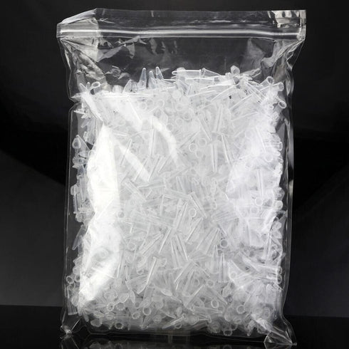 300pcs 0.5ml Microcentrifuge Tubes, EO Sterilized Plastic Small Vials with Caps for Sample Storage without Leakage
