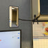 (6.69" 2.95", Ampper Glass Clip On Security Mirror, Flexible Convex Cubicle Mirror for Personal Safety and Security